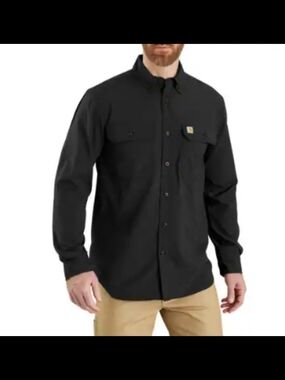Carhartt Loose Fit Midweight Chambray Long Sleeve Shirt Mens Size XL Tall